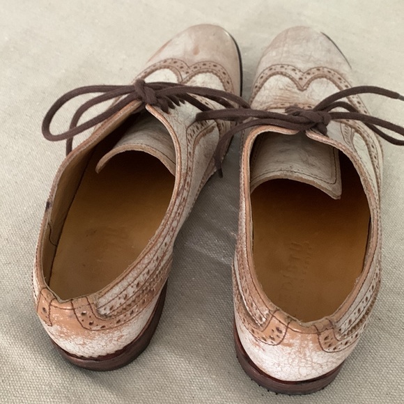 Bed Stu Brand Cream Distressed Oxfords Size 8 - Cobbler Series - VGUC - Picture 4 of 9